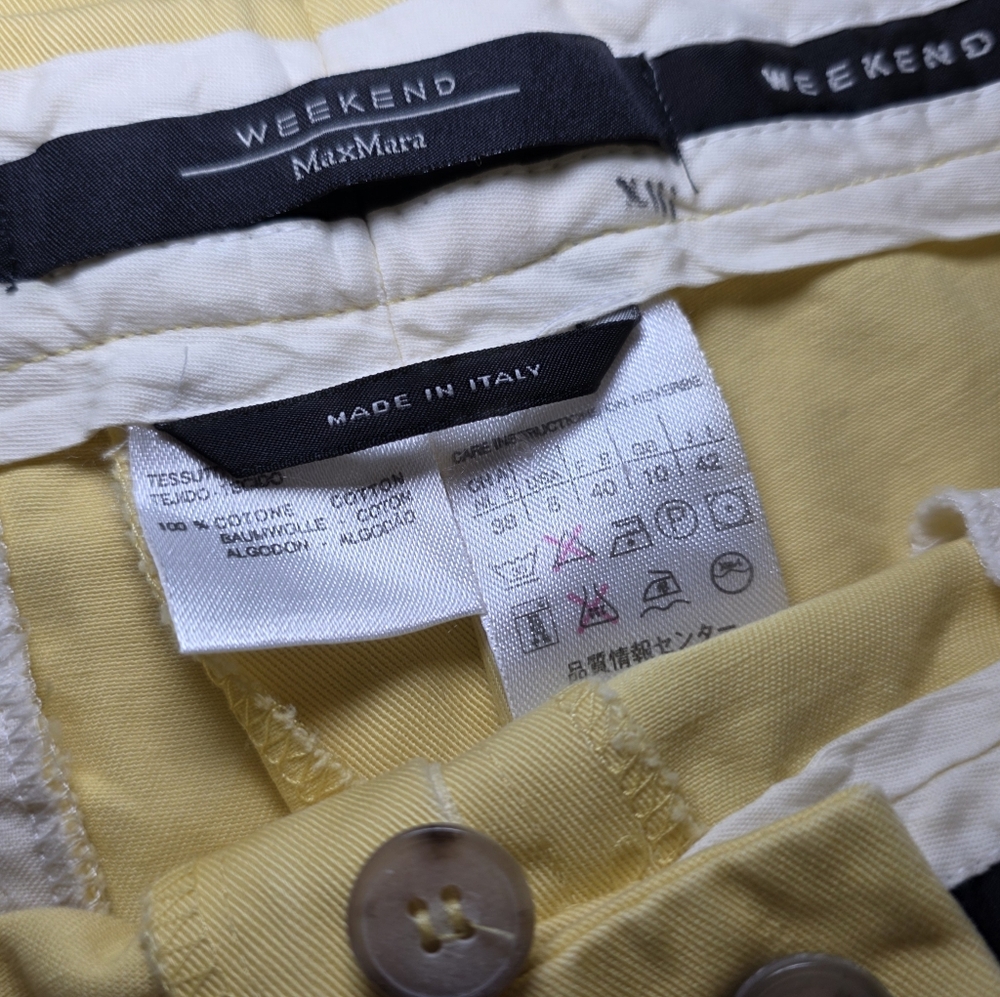 MaxMara Yellow Straight-Leg Chinos - Picture 4 of 4